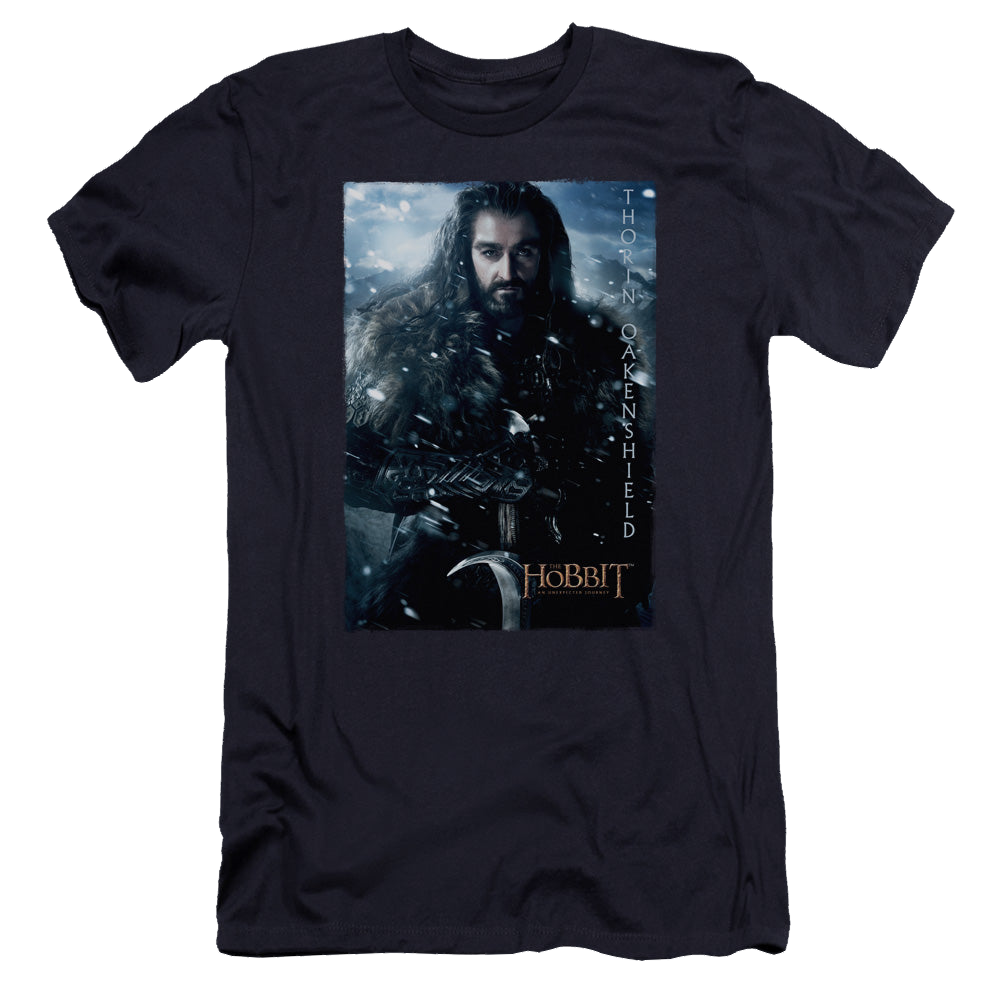 Hobbit Movie Trilogy, The Thorin Poster - Men's Premium Slim Fit T-Shirt Men's Premium Slim Fit T-Shirt The Hobbit