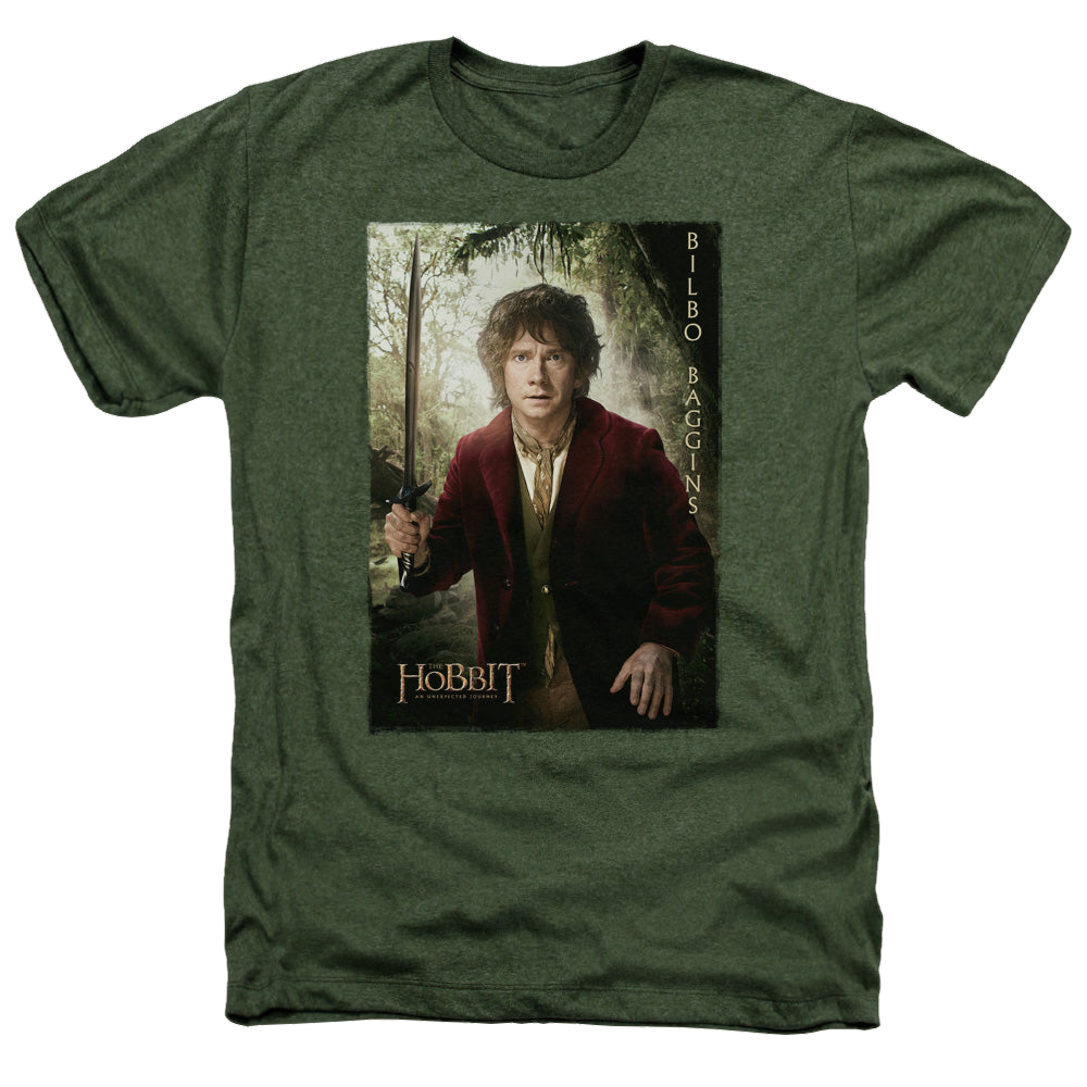 Hobbit Movie Trilogy, The Bilbo Poster - Men's Heather T-Shirt Men's Heather T-Shirt The Hobbit