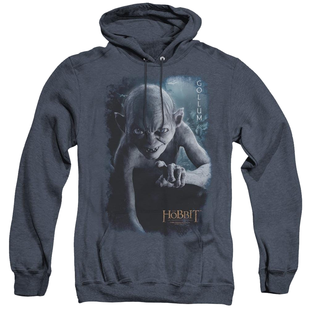 Hobbit Movie Trilogy, The Gollum Poster - Heather Pullover Hoodie Heather Pullover Hoodie The Hobbit