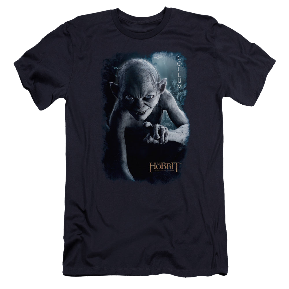 Hobbit Movie Trilogy, The Gollum Poster - Men's Premium Slim Fit T-Shirt Men's Premium Slim Fit T-Shirt The Hobbit