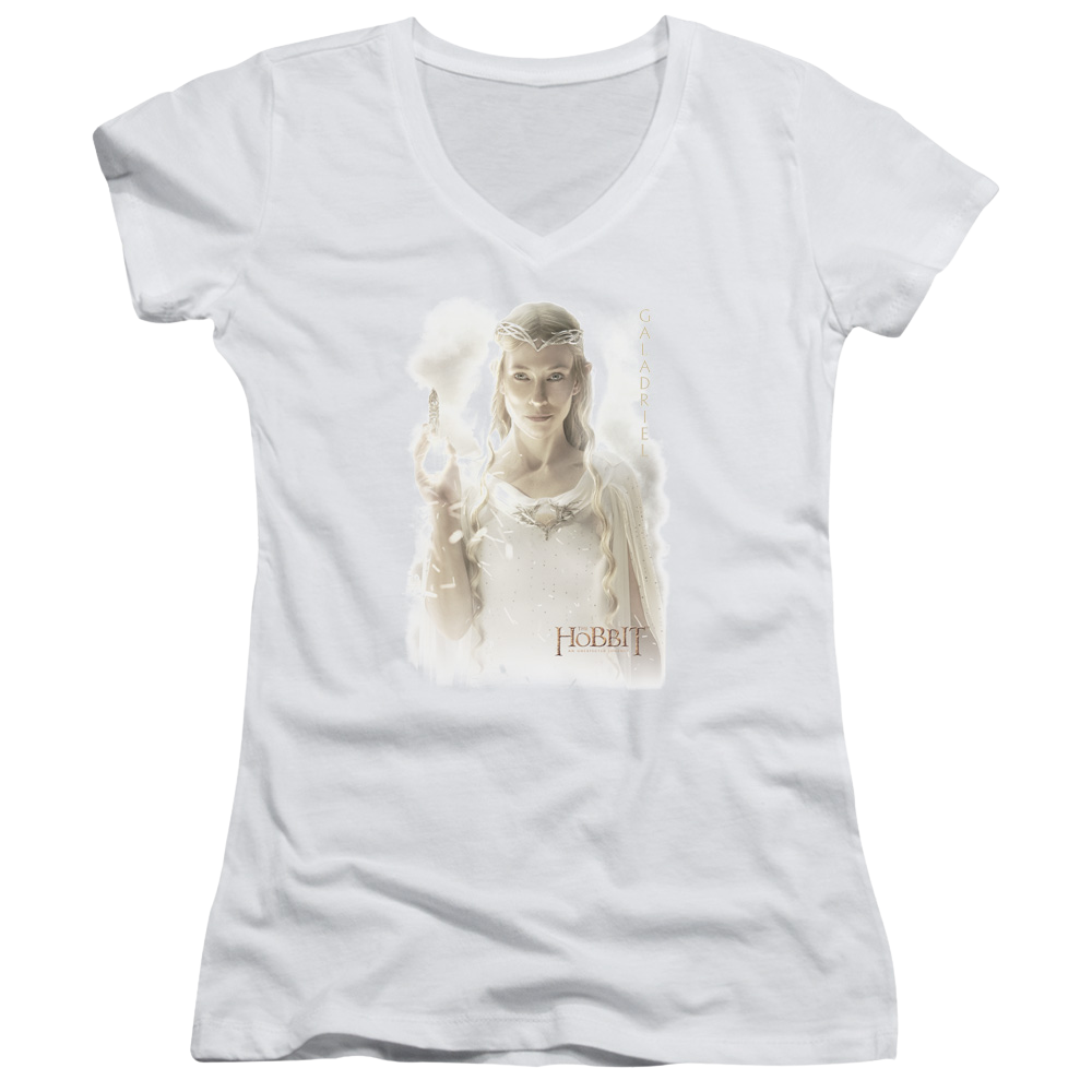 Hobbit Movie Trilogy, The Galadriel - Juniors V-Neck T-Shirt Juniors V-Neck T-Shirt The Hobbit