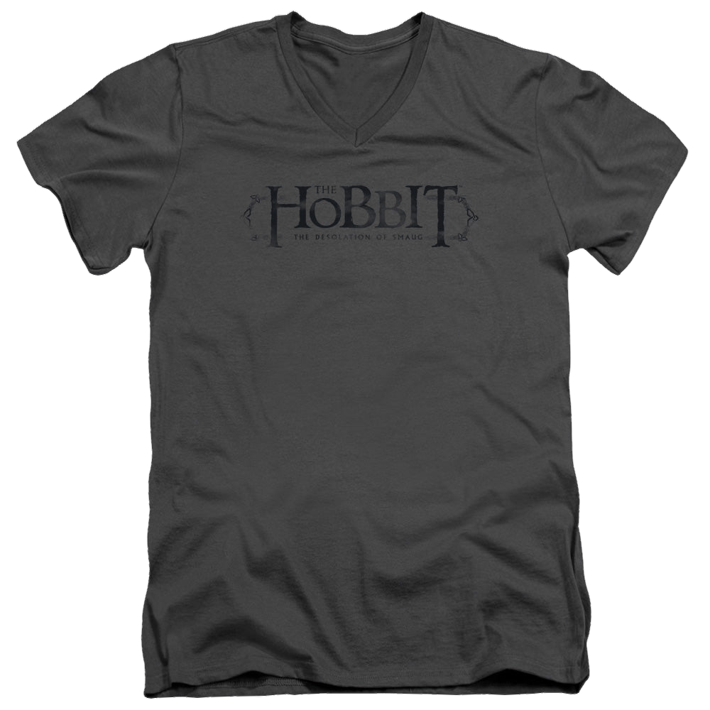 Hobbit Movie Trilogy, The Ornate Logo - Men's V-Neck T-Shirt Men's V-Neck T-Shirt The Hobbit