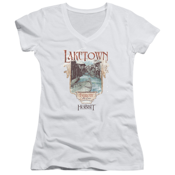 Hobbit Movie Trilogy, The Laketown - Juniors V-Neck T-Shirt Juniors V-Neck T-Shirt The Hobbit