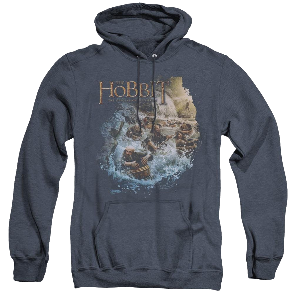Hobbit Movie Trilogy, The Barreling Down - Heather Pullover Hoodie Heather Pullover Hoodie The Hobbit