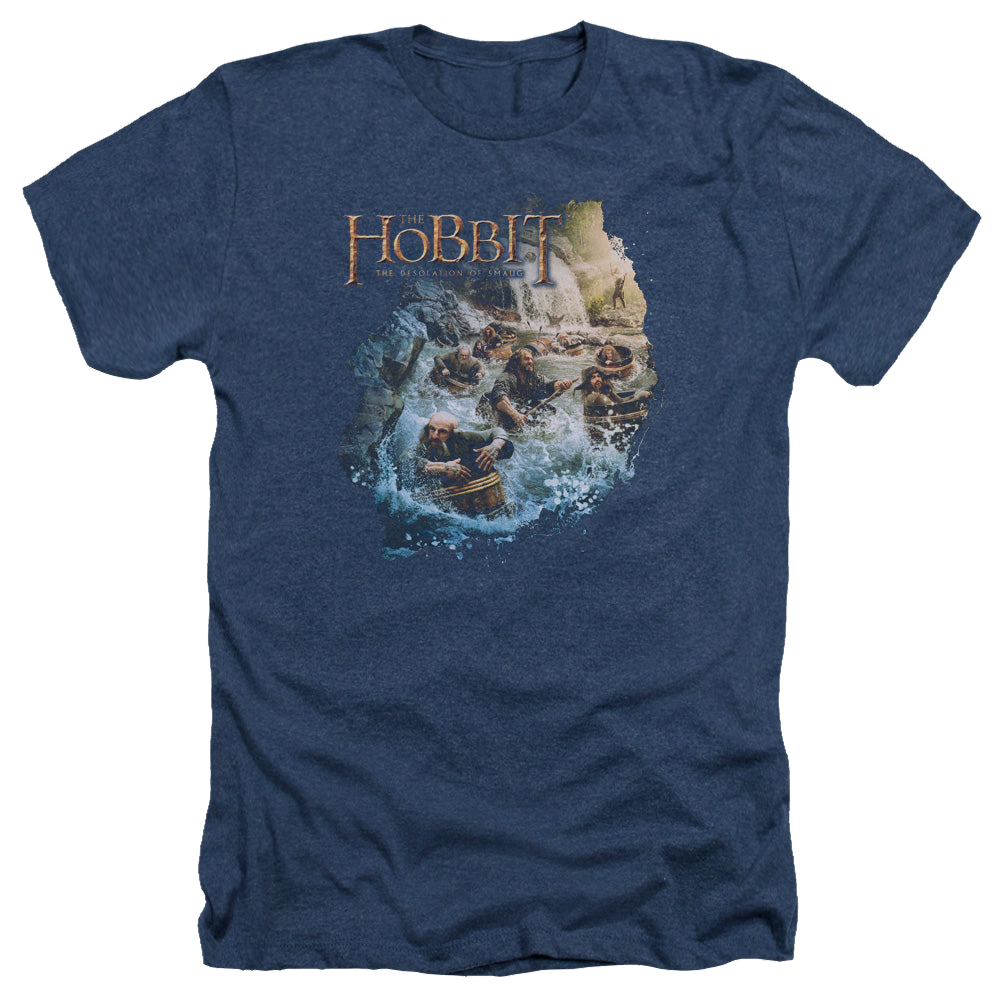 Hobbit Movie Trilogy, The Barreling Down - Men's Heather T-Shirt Men's Heather T-Shirt The Hobbit