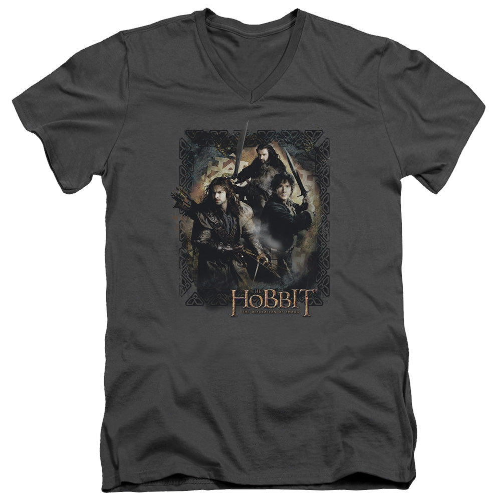 Hobbit Movie Trilogy, The Weapons Drawn - Men's V-Neck T-Shirt Men's V-Neck T-Shirt The Hobbit