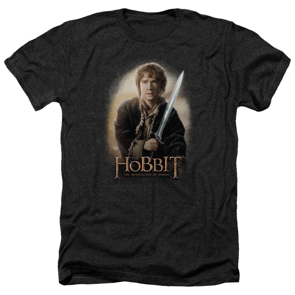 Hobbit Movie Trilogy, The Bilbo And Sting - Men's Heather T-Shirt Men's Heather T-Shirt The Hobbit