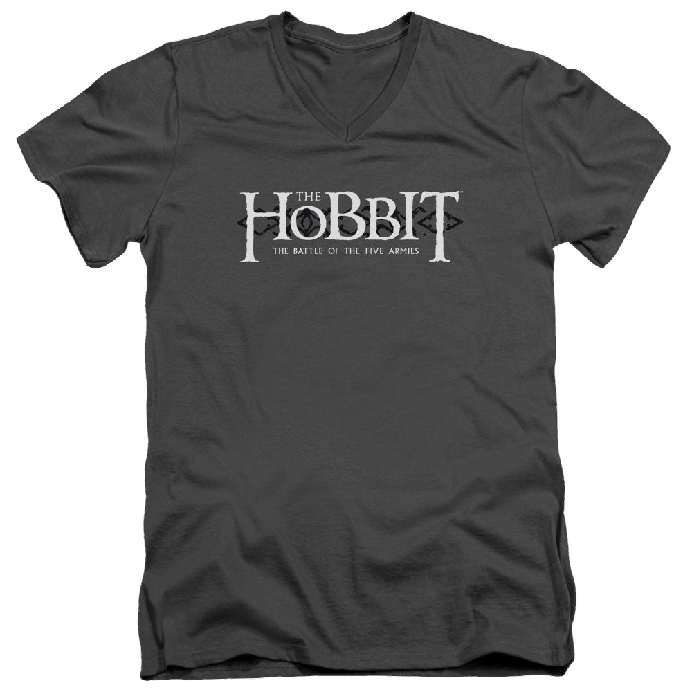 Hobbit Movie Trilogy, The Ornate Logo - Men's V-Neck T-Shirt Men's V-Neck T-Shirt The Hobbit