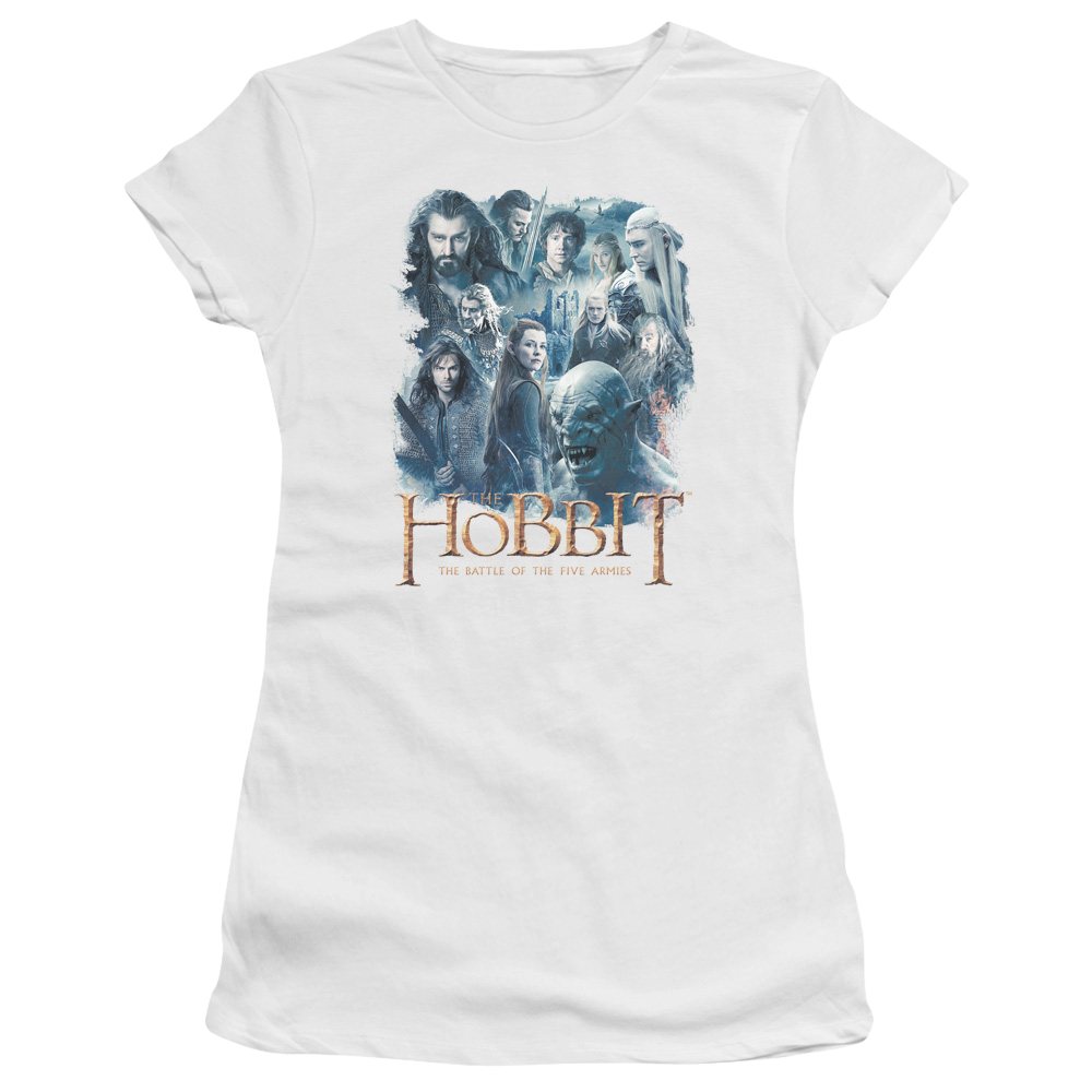 Hobbit Movie Trilogy, The Main Characters - Juniors T-Shirt Juniors T-Shirt The Hobbit