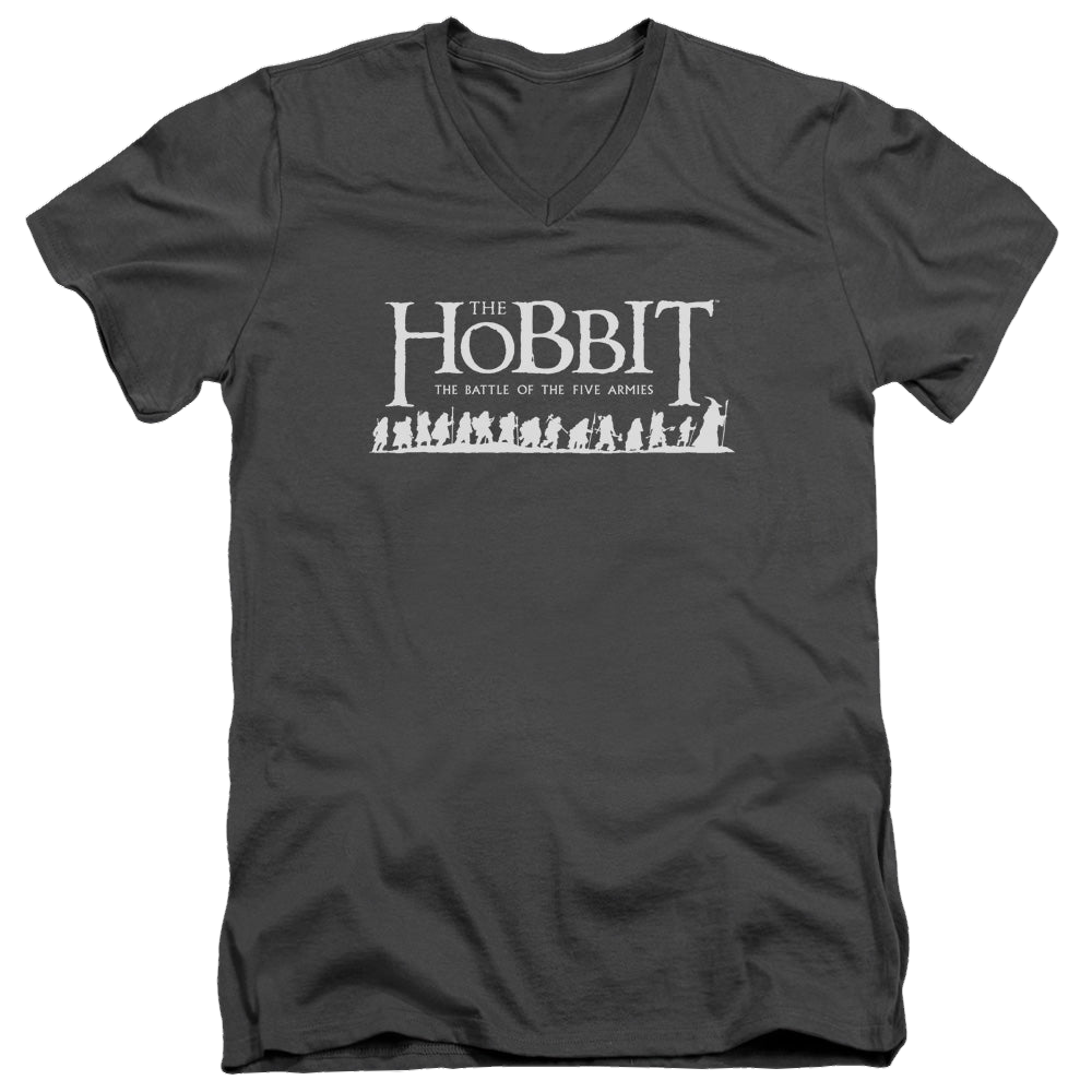 Hobbit Movie Trilogy, The Walking Logo - Men's V-Neck T-Shirt Men's V-Neck T-Shirt The Hobbit