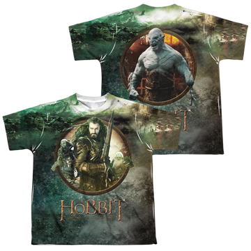 The Hobbit Dwarves Vs Azog youth all-over print t-shirt for ages 8 to 12