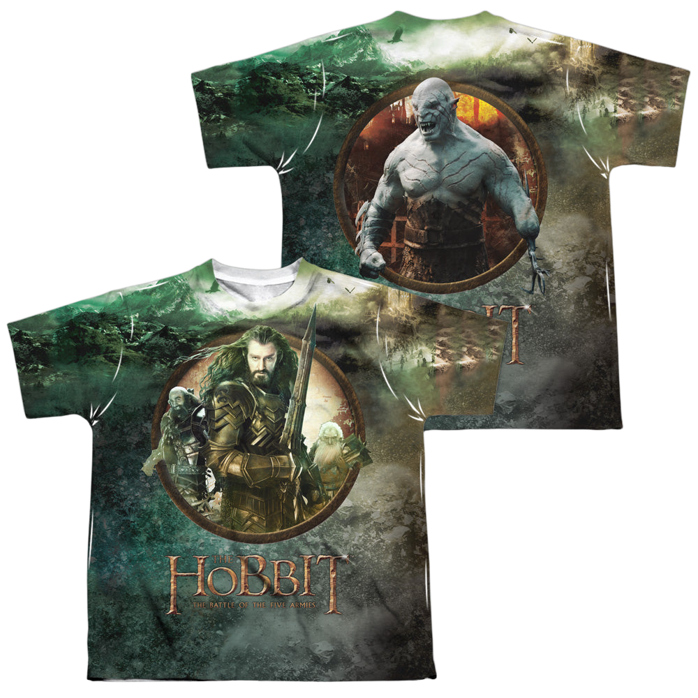 Hobbit Movie Trilogy, The Dwarves Vs Azog - Youth All-Over Print T-Shirt Youth All-Over Print T-Shirt (Ages 8-12) The Hobbit