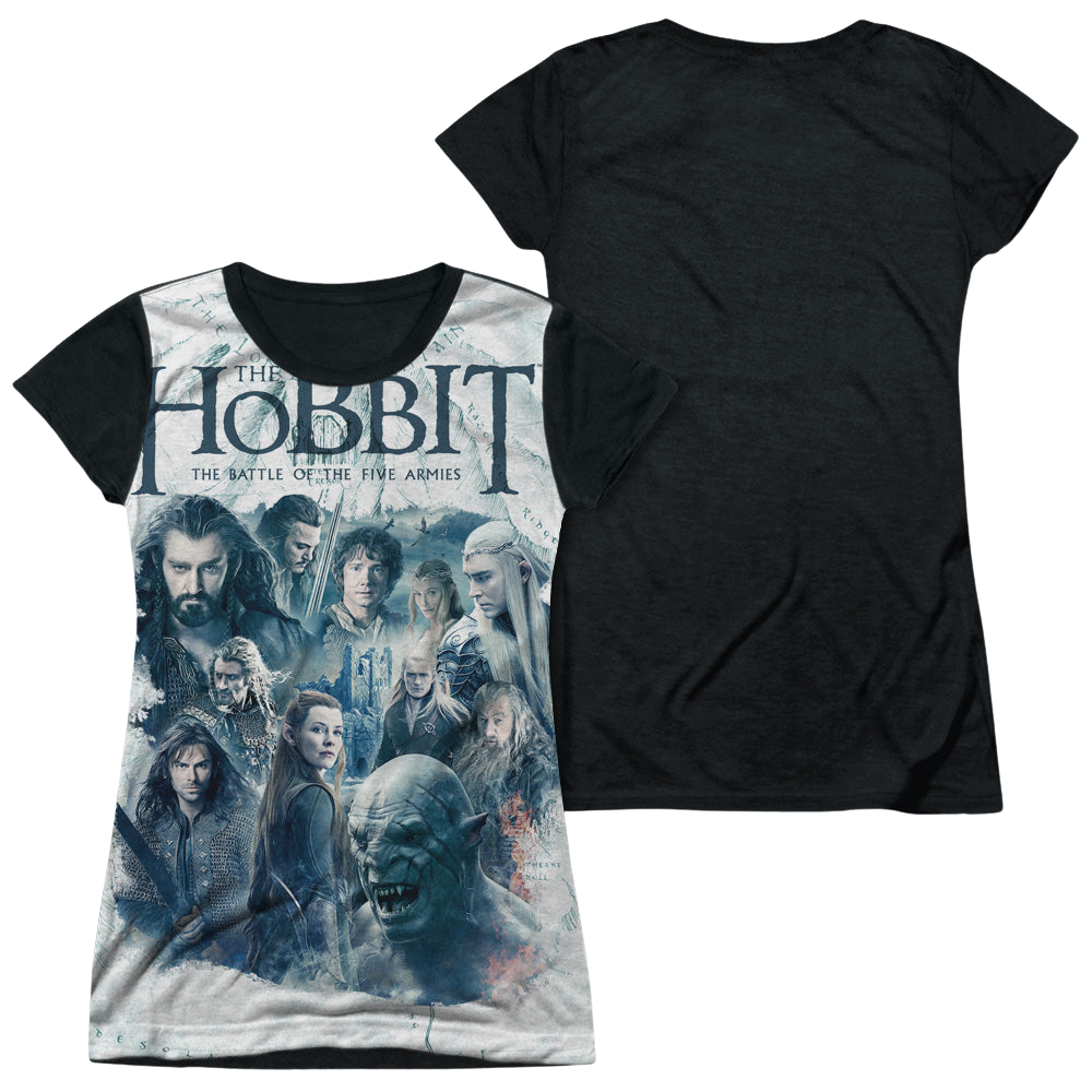 Hobbit Movie Trilogy, The Ready For Battle - Juniors Black Back T-Shirt Juniors Black Back T-Shirt The Hobbit