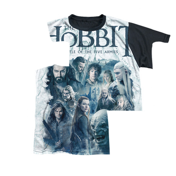 The Hobbit Ready For Battle youth black back t-shirt for ages 8 to 12