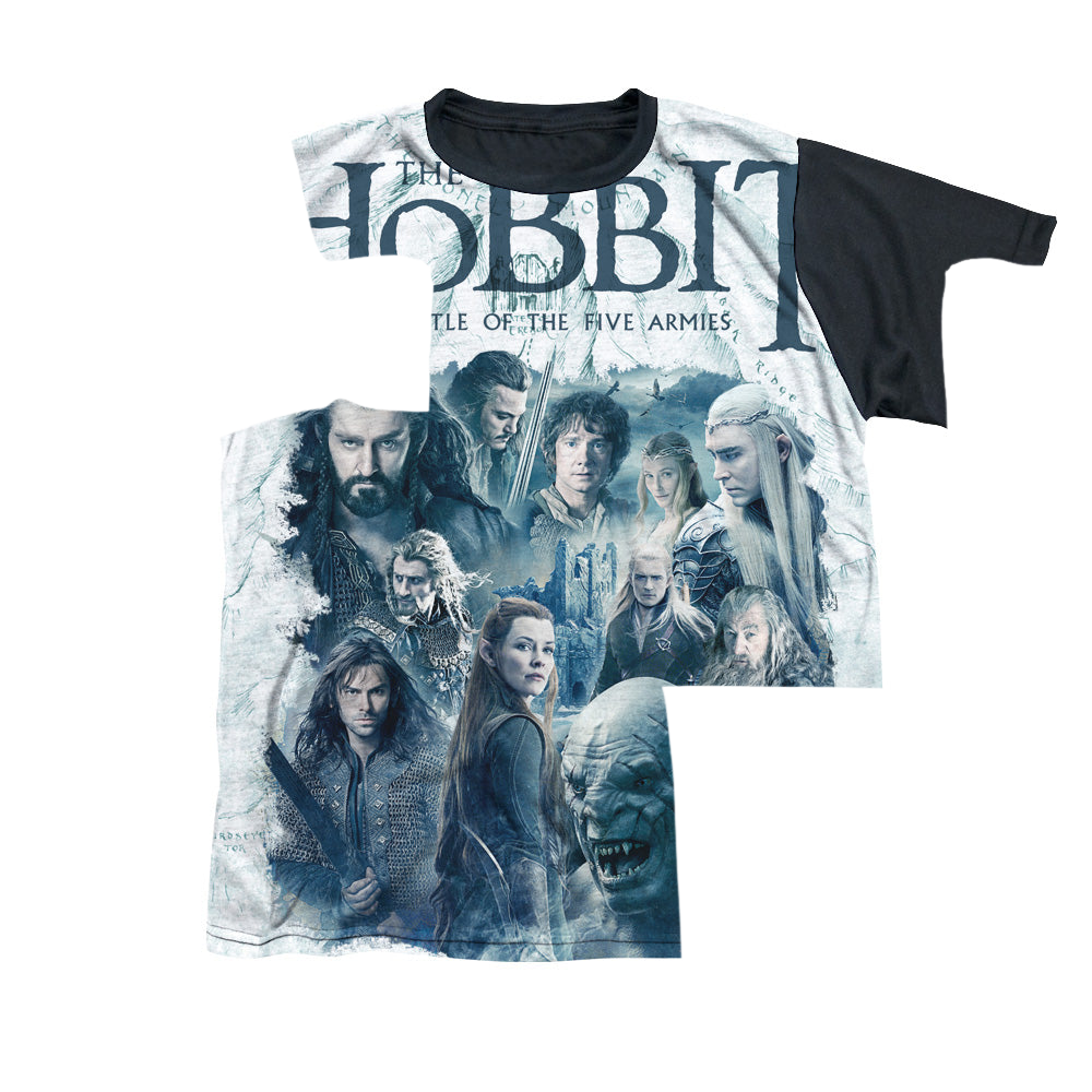 Hobbit Movie Trilogy, The Ready For Battle - Youth Black Back T-Shirt Youth Black Back T-Shirt (Ages 8-12) The Hobbit