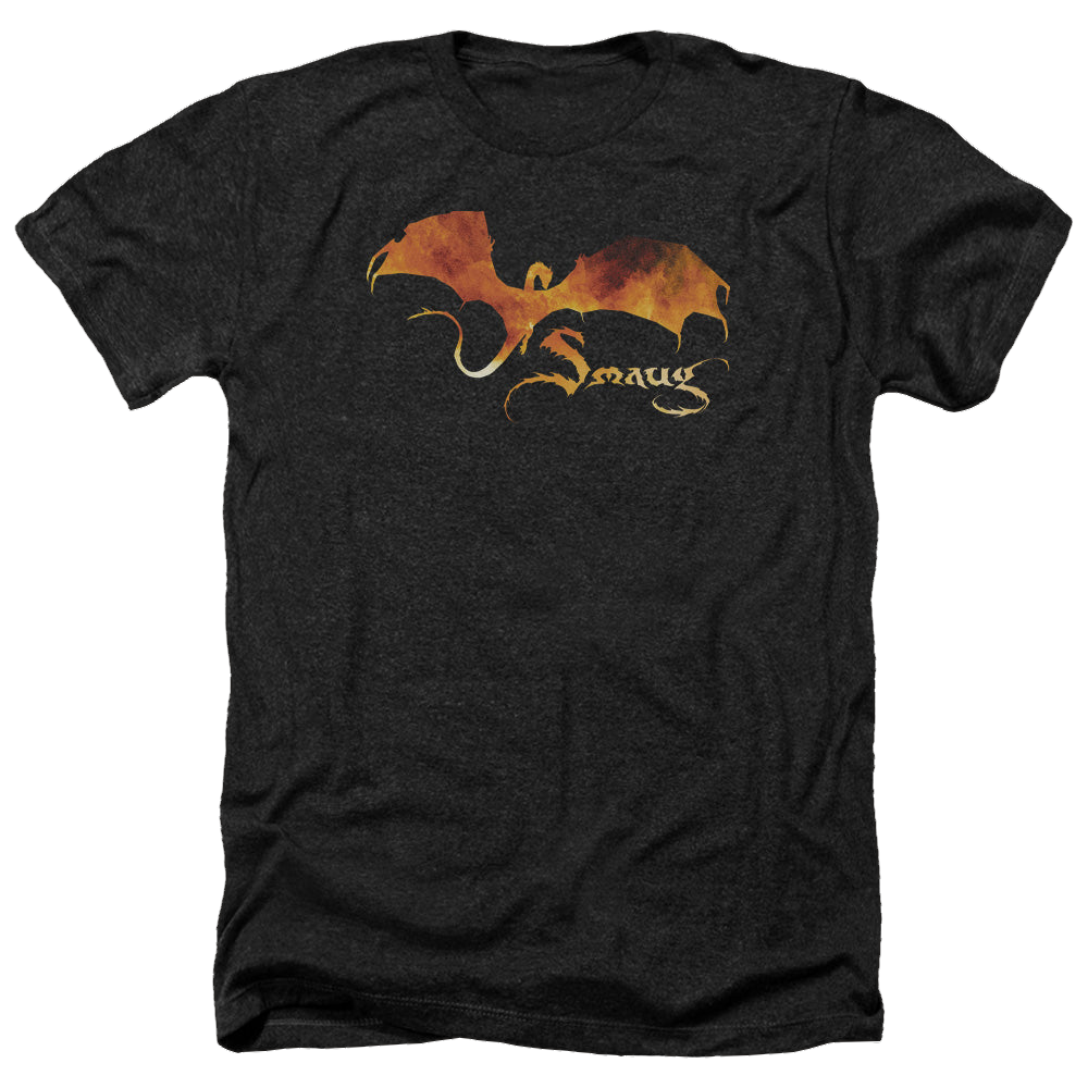 Hobbit Movie Trilogy, The Smaug On Fire - Men's Heather T-Shirt Men's Heather T-Shirt The Hobbit