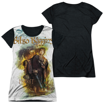 The Hobbit Bilbo juniors black back t-shirt