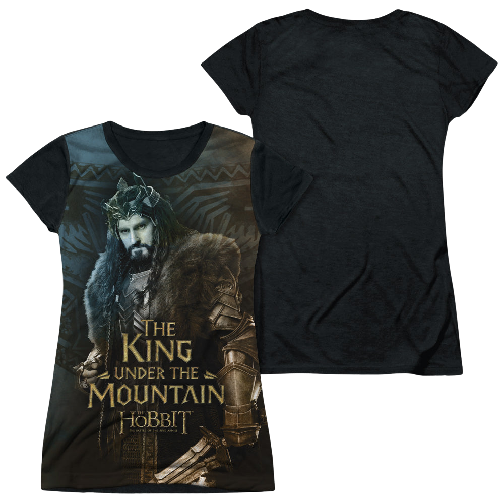 Hobbit Movie Trilogy, The King - Juniors Black Back T-Shirt Juniors Black Back T-Shirt The Hobbit