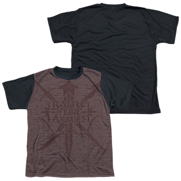 The Hobbit Weapons youth black back t-shirt for ages 8 to 12