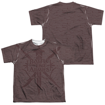 The Hobbit Weapons youth all-over print t-shirt for ages 8 to 12