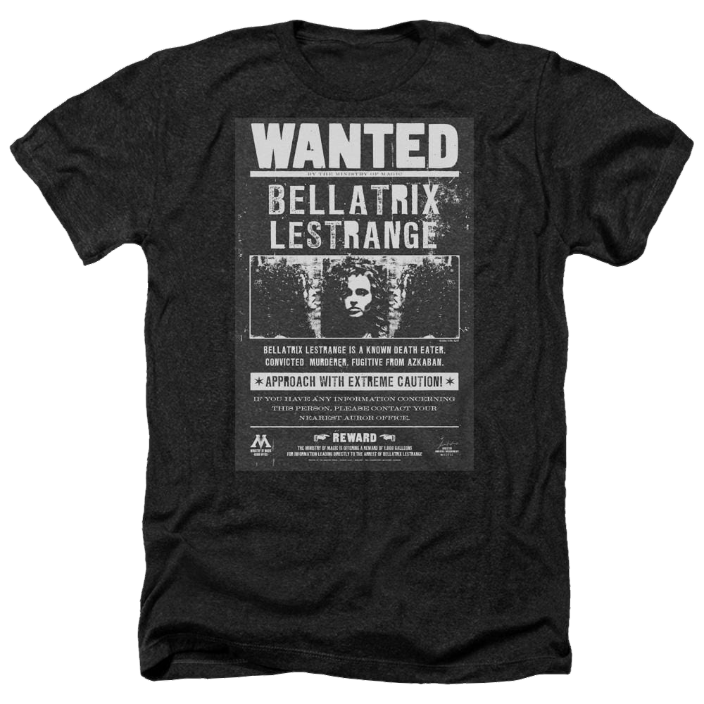 Harry Potter Wanted Bellatrix Men's Heather T-Shirt Men's Heather T-Shirt Harry Potter
