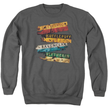 Harry Potter Burnt Banners Men's Crewneck Sweatshirt Men's Crewneck Sweatshirt Harry Potter