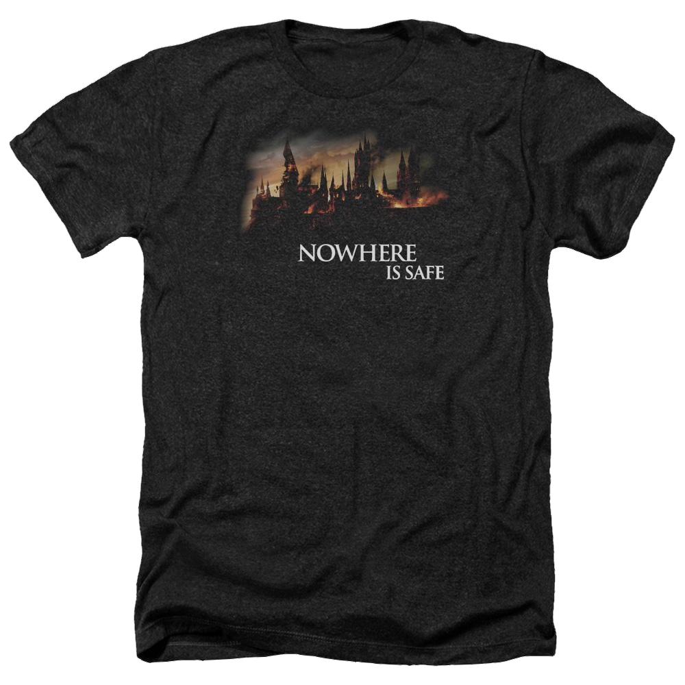 Harry Potter Burning Hogwarts Men's Heather T-Shirt Men's Heather T-Shirt Harry Potter