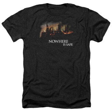Harry Potter Burning Hogwarts Men's Heather T-Shirt Men's Heather T-Shirt Harry Potter