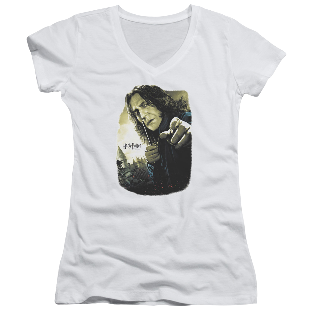 Harry Potter Snape Poster Juniors V-Neck T-Shirt Juniors V-Neck T-Shirt Harry Potter