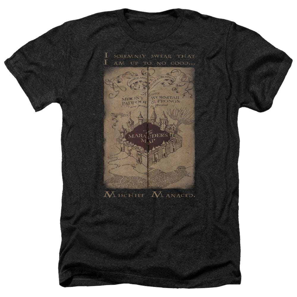 Harry Potter Marauders Map Words Men's Heather T-Shirt Men's Heather T-Shirt Harry Potter