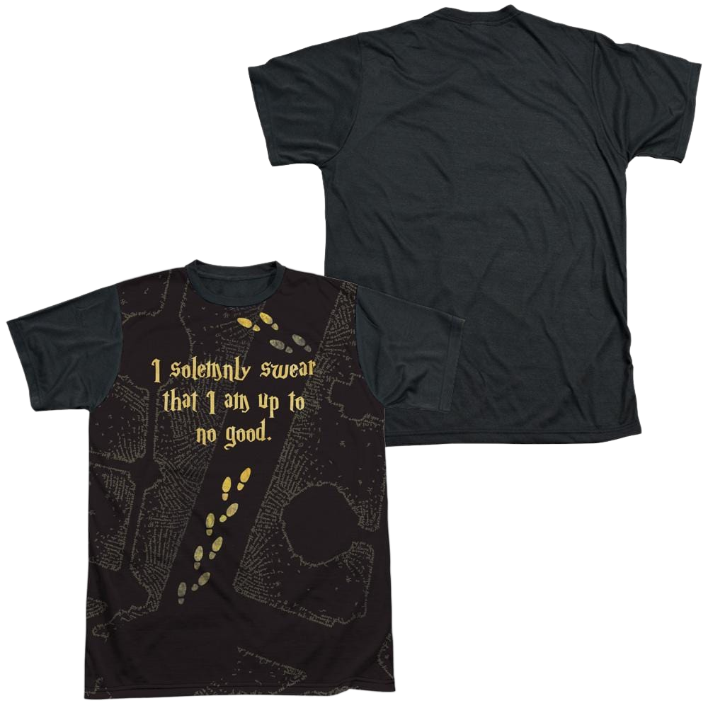 Harry Potter Marauders Map Men's Black Back T-Shirt Men's Black Back T-Shirt Harry Potter