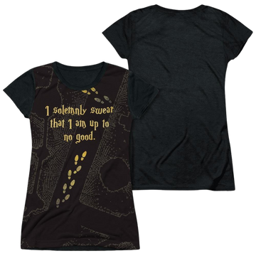 Harry Potter Marauders Map Juniors Black Back T-Shirt Juniors Black Back T-Shirt Harry Potter