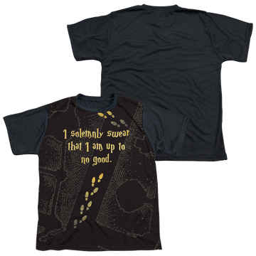 Harry Potter Marauders Map youth black back t-shirt for ages 8 to 12