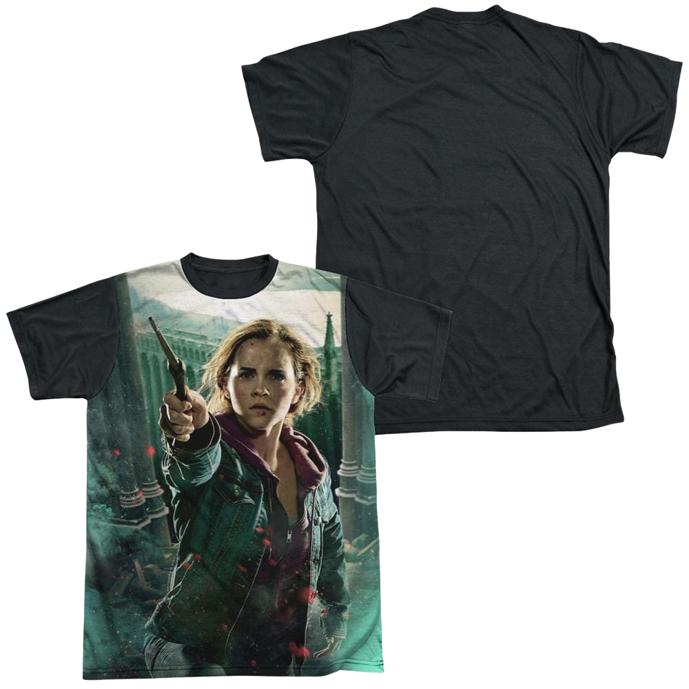 Harry Potter Hermione Final Battle Men's Black Back T-Shirt Men's Black Back T-Shirt Harry Potter