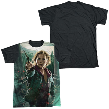 Harry Potter Hermione Final Battle Men's Black Back T-Shirt Men's Black Back T-Shirt Harry Potter