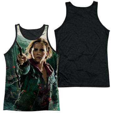 Harry Potter Hermione Final Battle Men's Black Back Tank Men's Black Back Tank Harry Potter