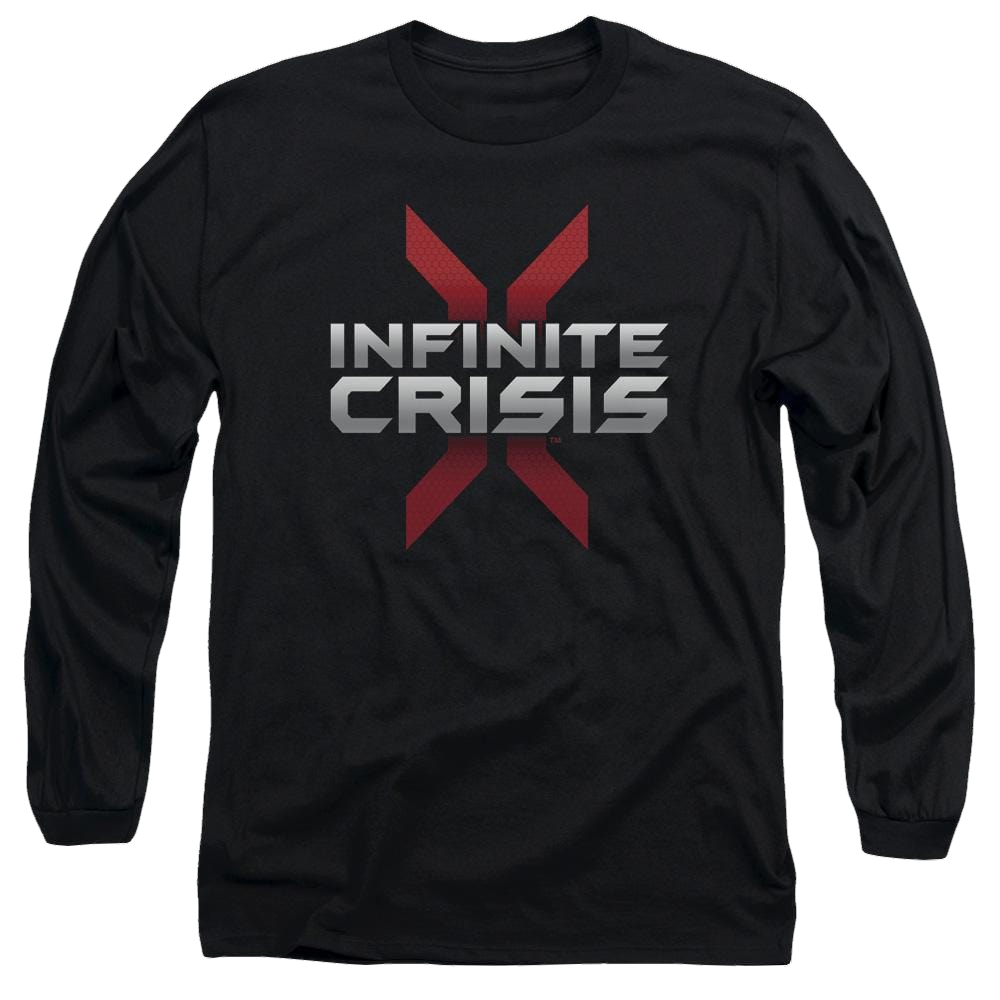 Infinite Crisis Logo Men's Long Sleeve T-Shirt Men's Long Sleeve T-Shirt Infinite Crisis