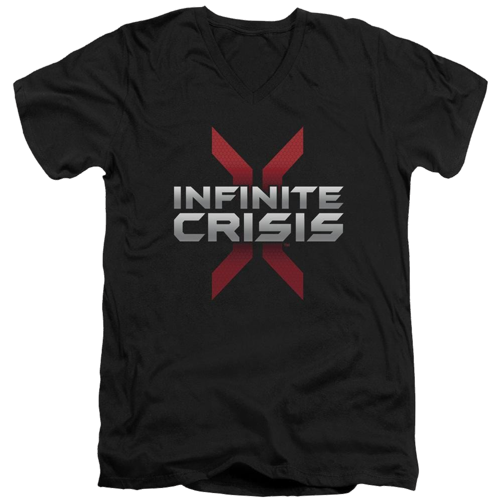 Infinite Crisis Logo Men's V-Neck T-Shirt Men's V-Neck T-Shirt Infinite Crisis