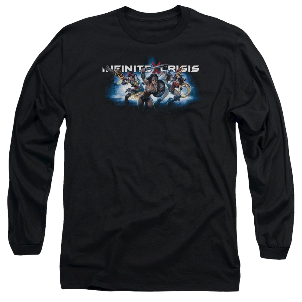 Infinite Crisis Ic Blue Men's Long Sleeve T-Shirt Men's Long Sleeve T-Shirt Infinite Crisis