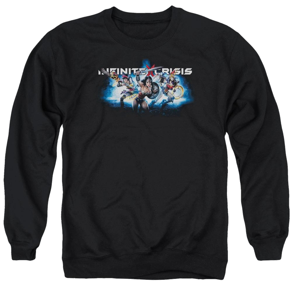 Infinite Crisis Ic Blue Men's Crewneck Sweatshirt Men's Crewneck Sweatshirt Infinite Crisis