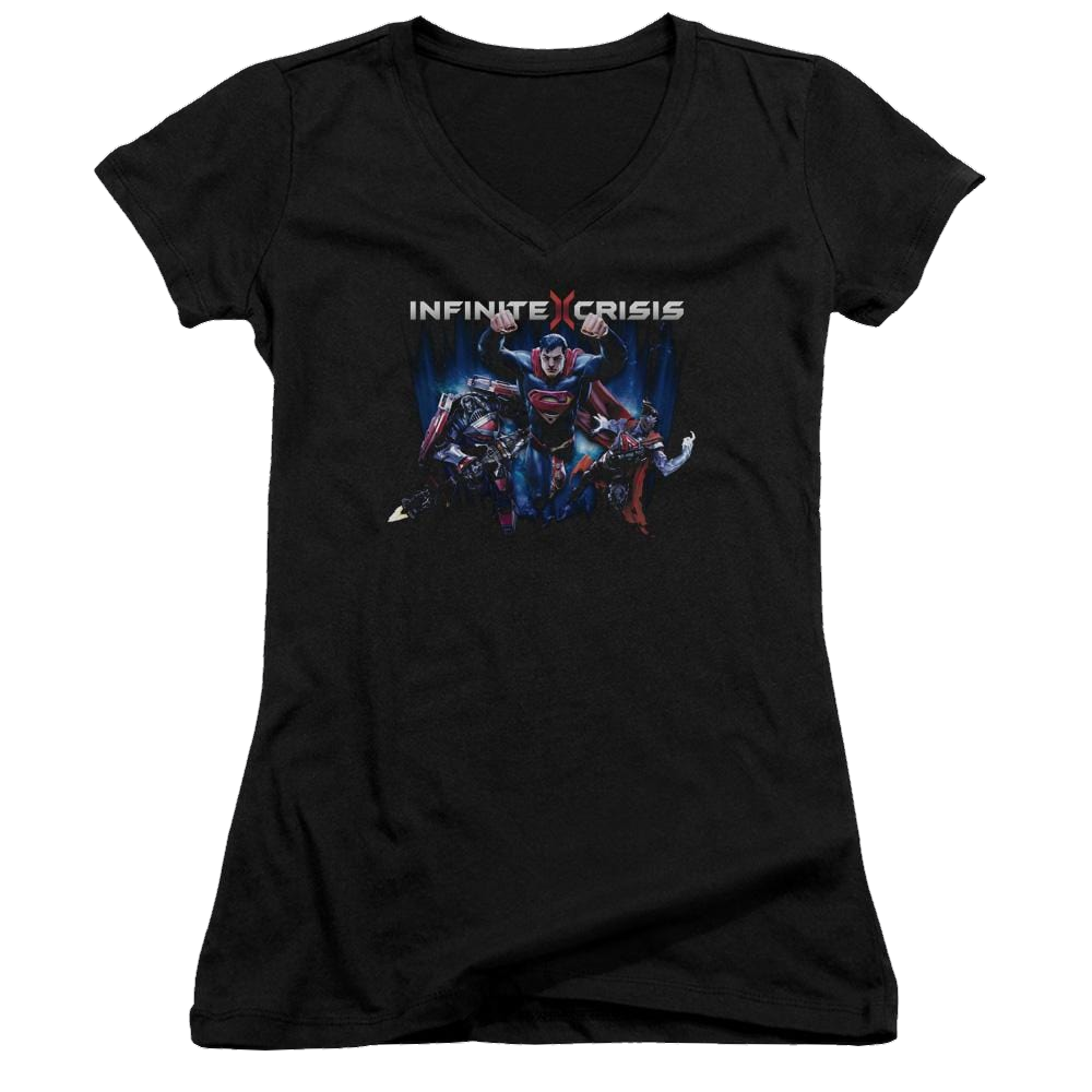 Infinite Crisis Ic Super Juniors V-Neck T-Shirt Juniors V-Neck T-Shirt Infinite Crisis