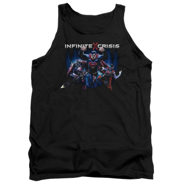 Black men's tank with Infinite Crisis Ic Super graphic