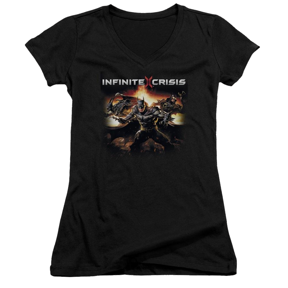 Infinite Crisis Batmen Juniors V-Neck T-Shirt Juniors V-Neck T-Shirt Infinite Crisis