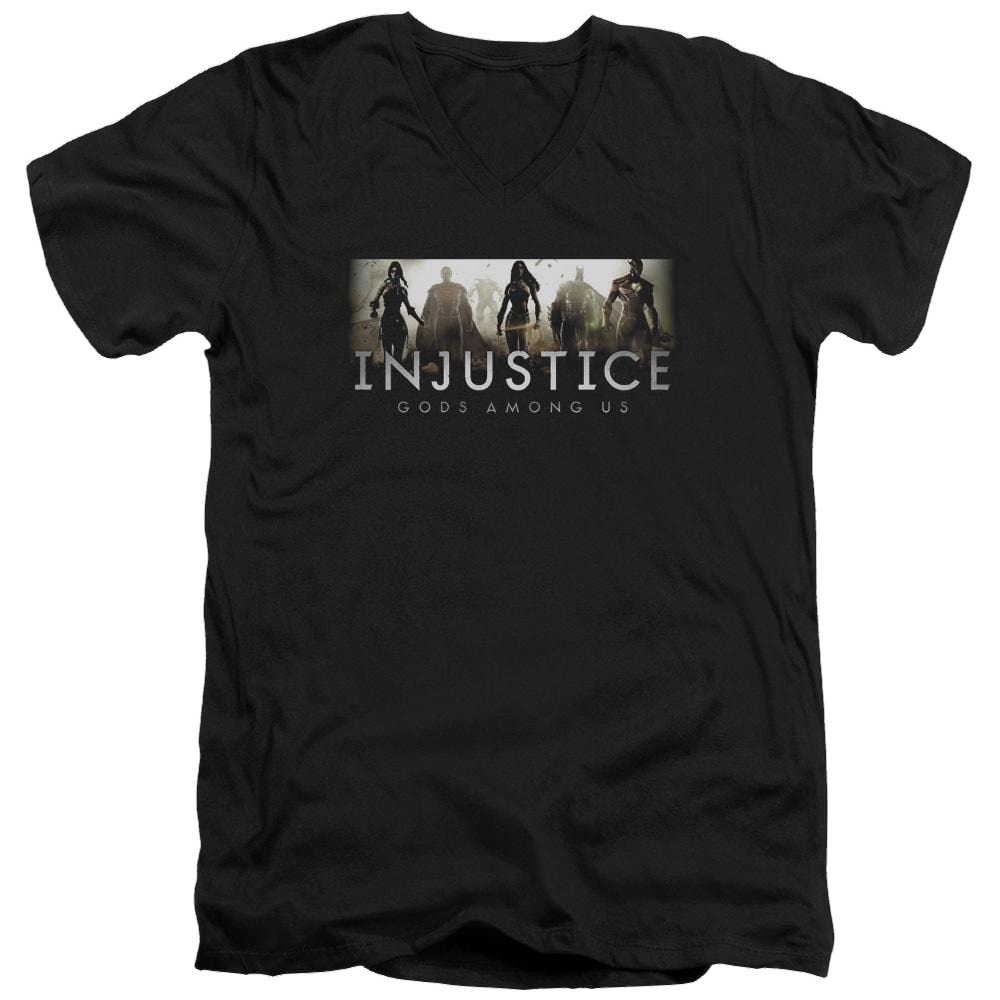 Injustice Gods Among Us Logo Men's V-Neck T-Shirt Men's V-Neck T-Shirt Injustice Gods Among Us