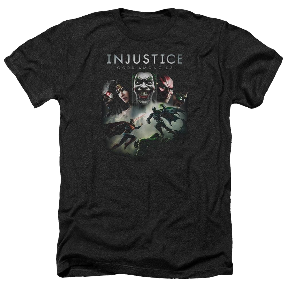 Injustice Gods Among Us Key Art Men's Heather T-Shirt Men's Heather T-Shirt Injustice Gods Among Us