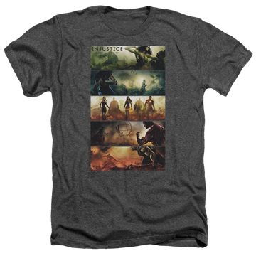 Injustice Gods Among Us Panels Men's Heather T-Shirt Men's Heather T-Shirt Injustice Gods Among Us