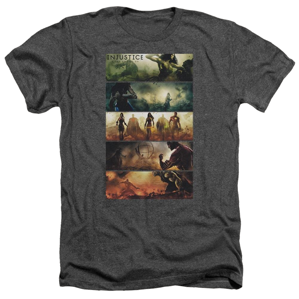 Injustice Gods Among Us Panels Men's Heather T-Shirt Men's Heather T-Shirt Injustice Gods Among Us