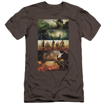 Injustice Gods Among Us Panels Men's Premium Slim Fit T-Shirt Men's Premium Slim Fit T-Shirt Injustice Gods Among Us