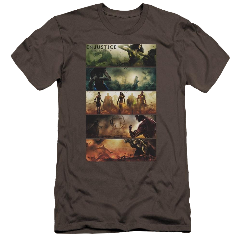 Injustice Gods Among Us Panels Men's Premium Slim Fit T-Shirt Men's Premium Slim Fit T-Shirt Injustice Gods Among Us