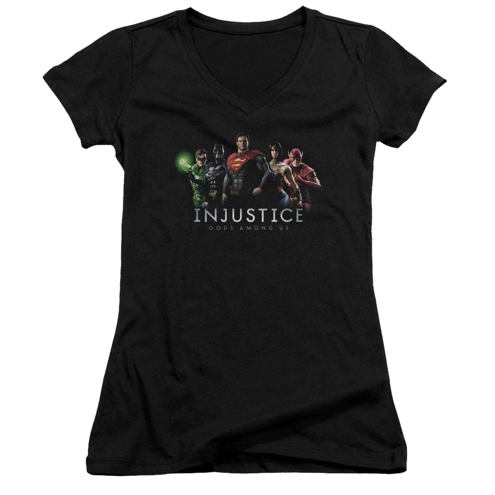Injustice Gods Among Us Injustice League Juniors V-Neck T-Shirt Juniors V-Neck T-Shirt Injustice Gods Among Us